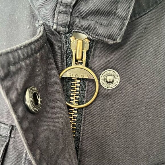 Barbour Utility Jacket Belted Gray Navy L2051 US4 - Picture 9 of 10